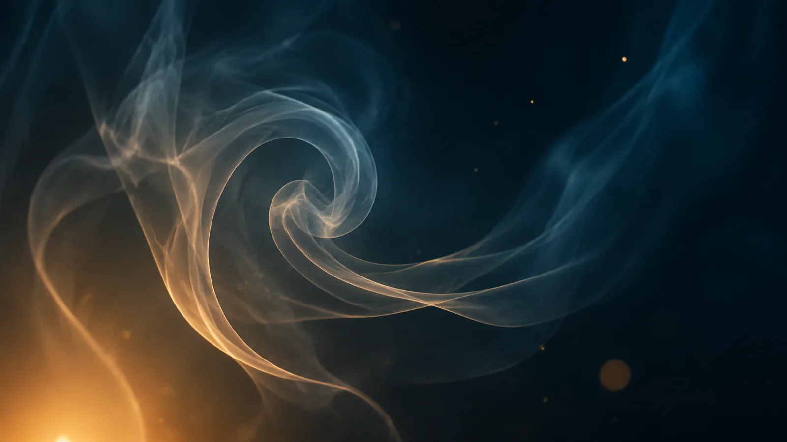 Fumée en spirale, symbole du souffle et de l'énergie tantrique