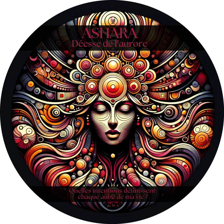 Carte 16 de l'Oracle du Tantra : ASHARA, Déesse de l'aurore