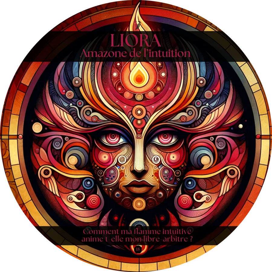 Carte 18 de l'Oracle du Tantra : LIORA, Amazone de l'Intuition