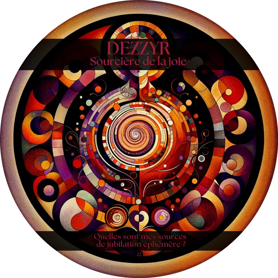 Carte 22 de l'Oracle du Tantra : DEZZYR, Sourcière de la joie