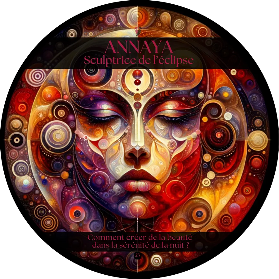Carte 23 de l'Oracle du Tantra : ANNAYA, Sculptrice de l'éclipse