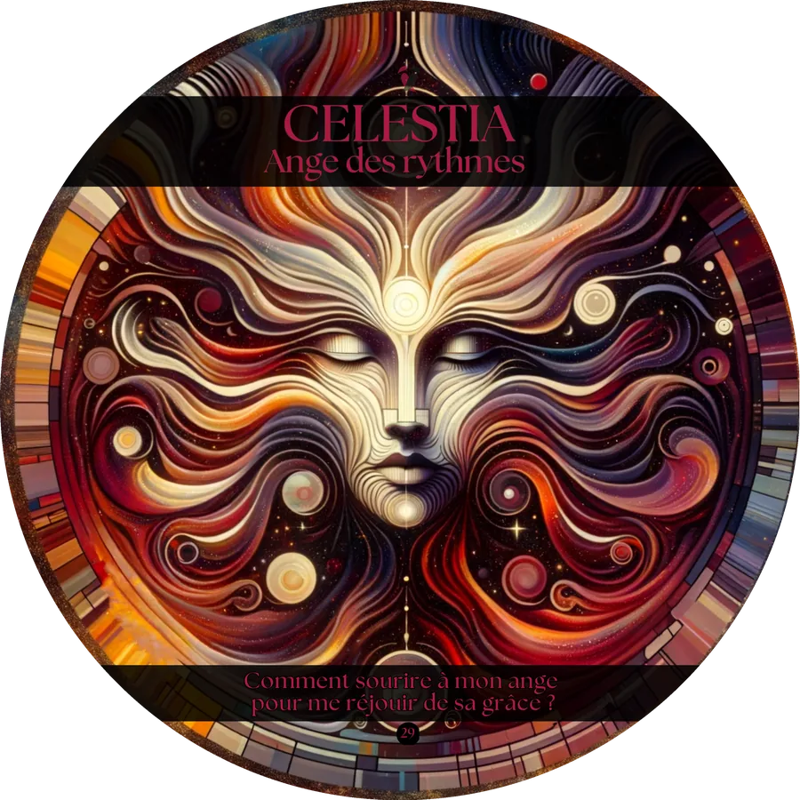 Carte 29 de l'Oracle du Tantra : CELESTIA, Ange des rythmes