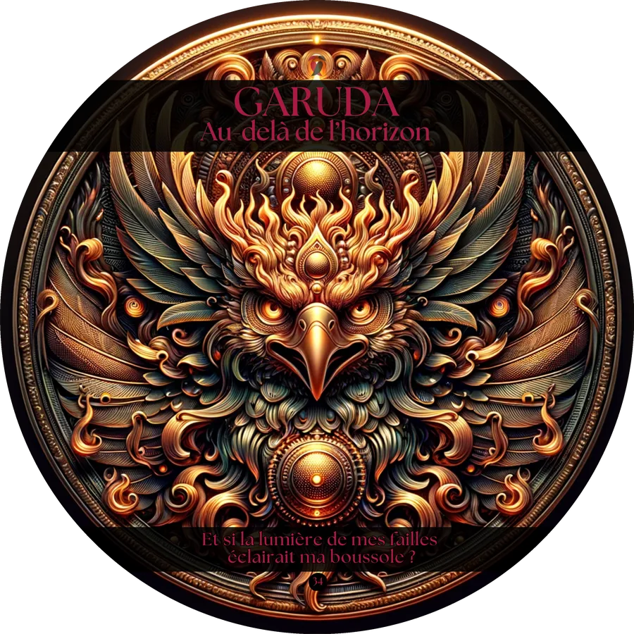 Carte 34 de l'Oracle du Tantra : GARUDA, Au-delà de l'horizon