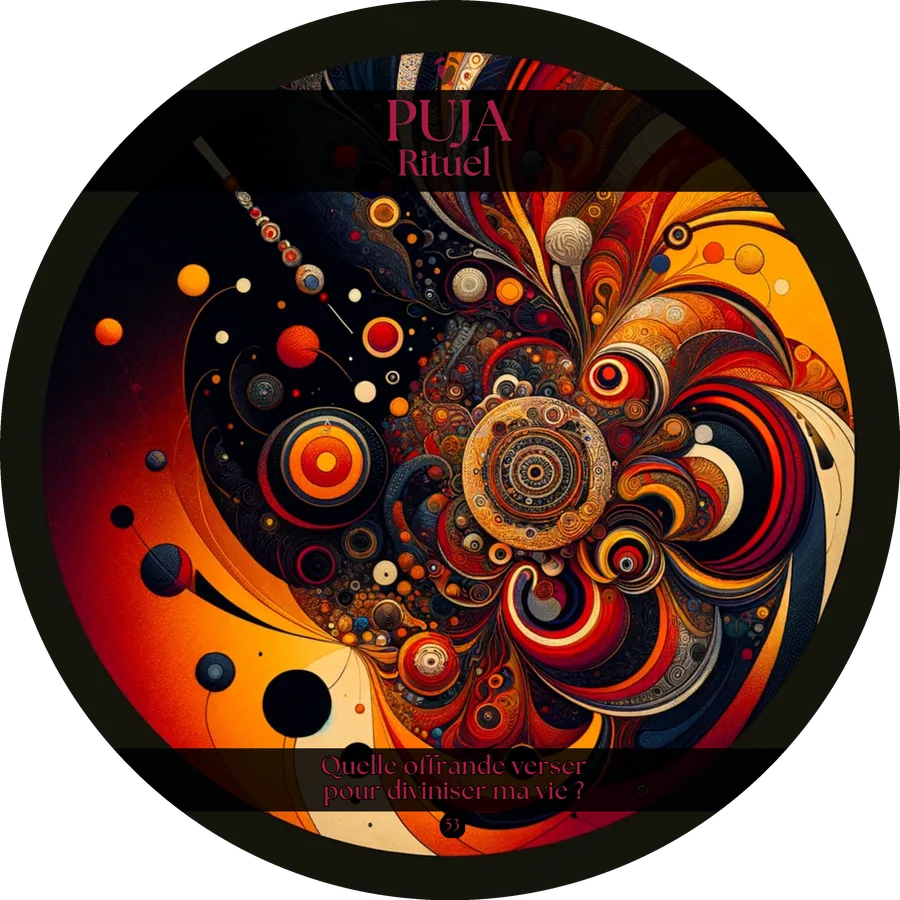Carte 53 de l'Oracle du Tantra : PUJA, Rituel