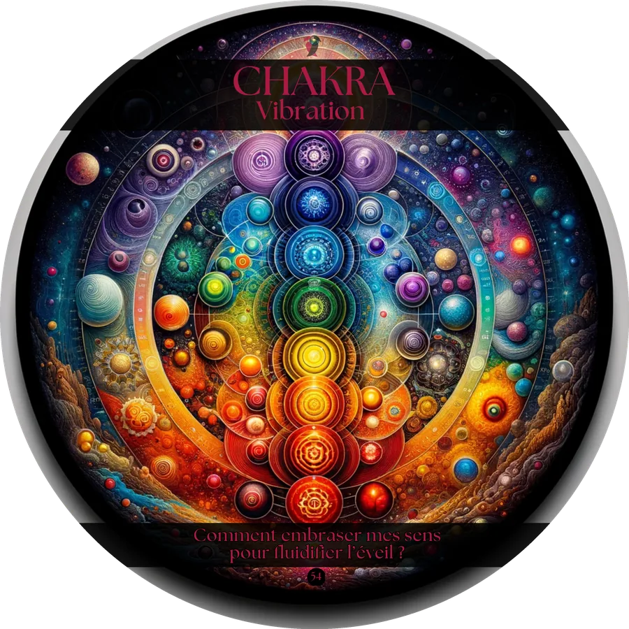 Carte 54 de l'Oracle du Tantra : CHAKRA, Vibration