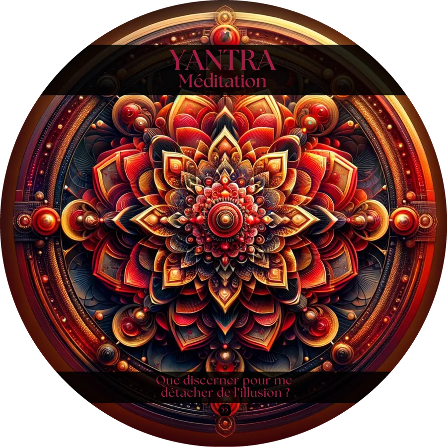 Carte 55 de l'Oracle du Tantra : YANTRA, Méditation
