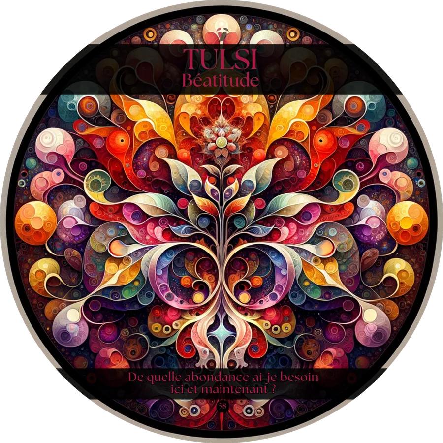 Carte 58 de l'Oracle du Tantra : TULSI, Béatitude